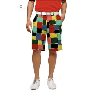 Loudmouth Fairway Technicolor Dream Heritage Short 11" Inseam Size 36